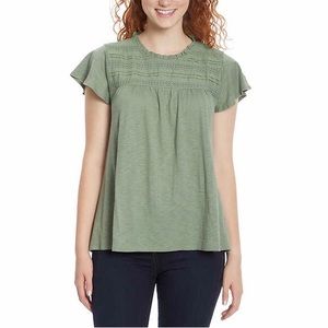 Ella Moss Ladies' Lace Trim Knit Top